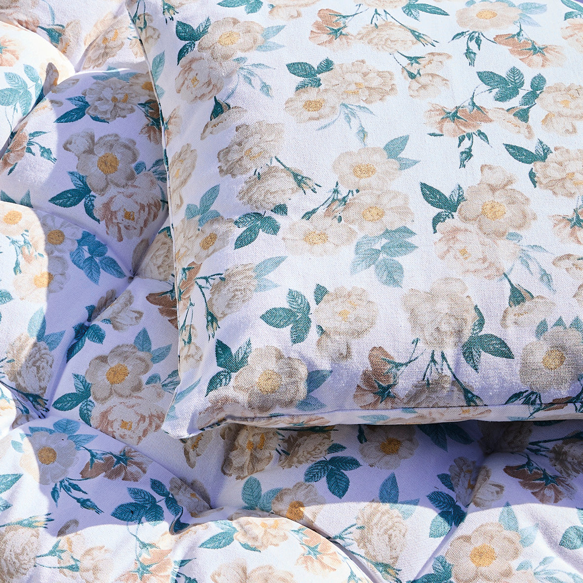 Cushion - Calme floral White