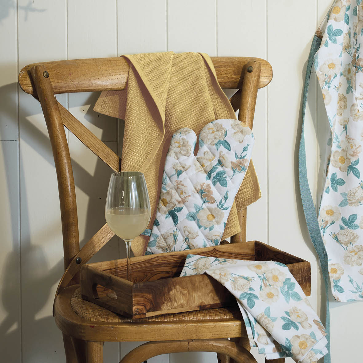 Set of 3 kitchen towels Uni Yellow - 50 x 70 cm