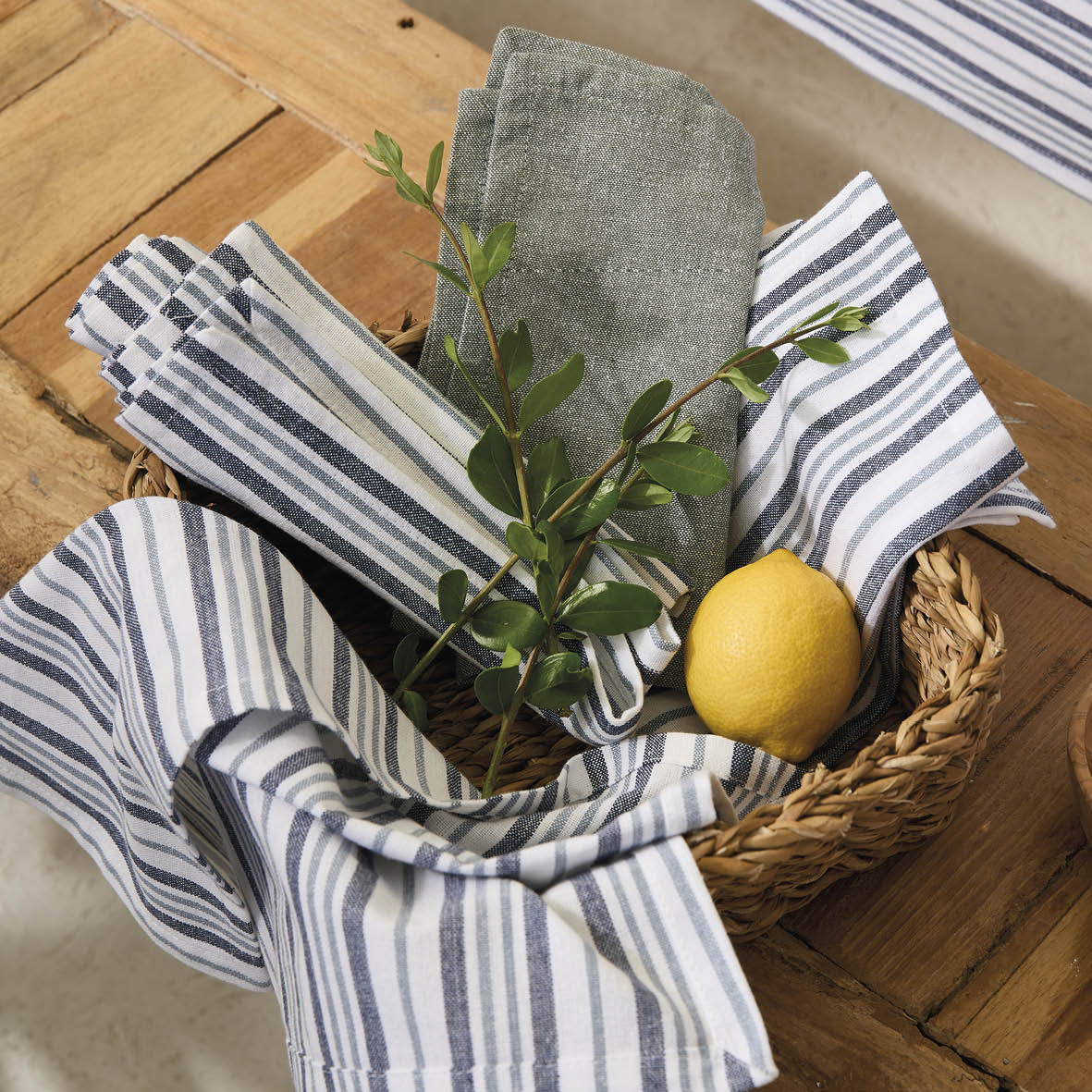Set of 6 napkins Nina Blue - 40 x 40 cm