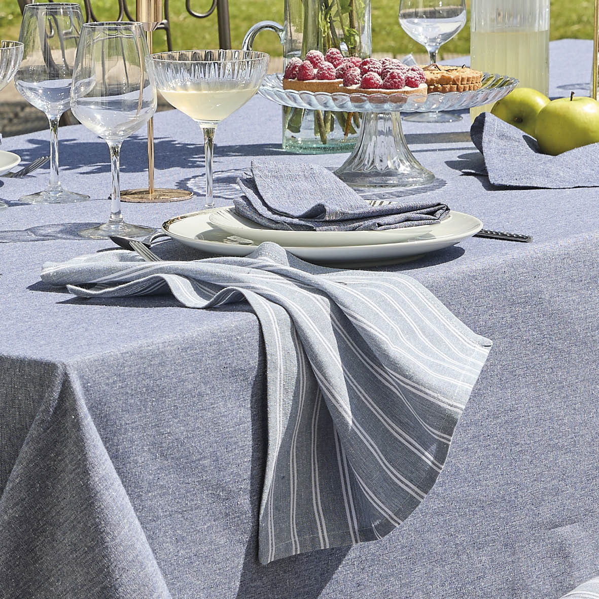 Set of 3 kitchen towels Finn Blue - 50 x 70 cm