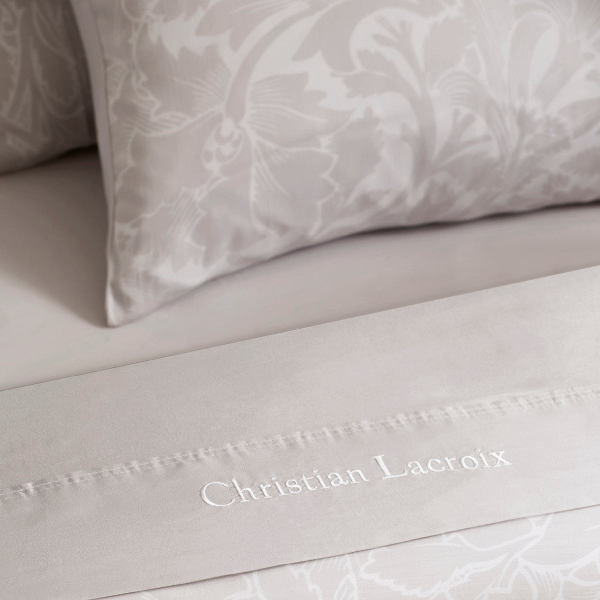 Pillowcase(s) cotton satin - Arabesque Taupe