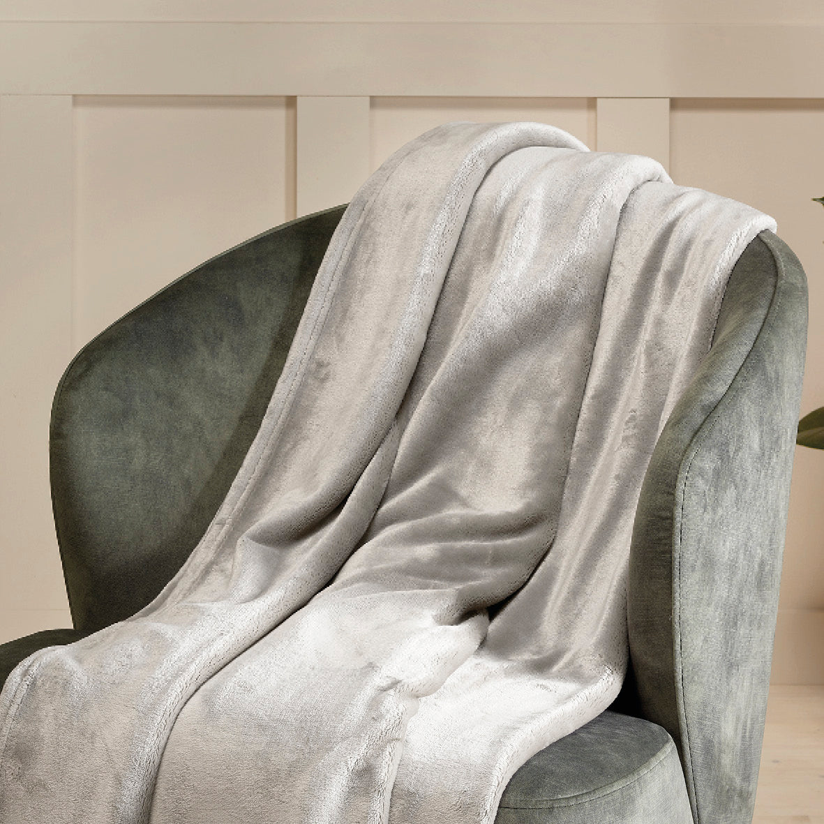 Fleece plaid Light grey - 180 x 220 cm