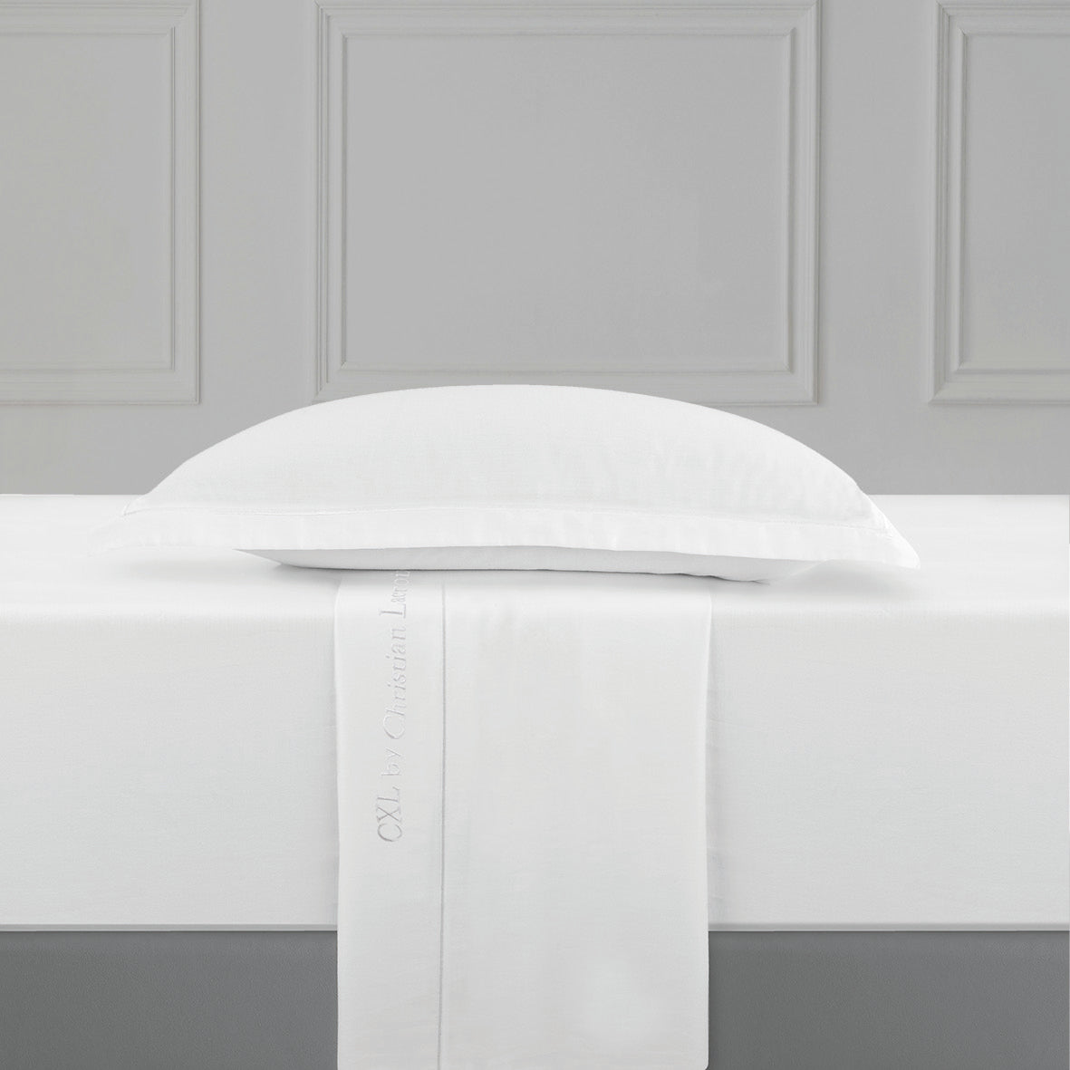 Sheet set cotton satin Uni 1 baratta - White 01