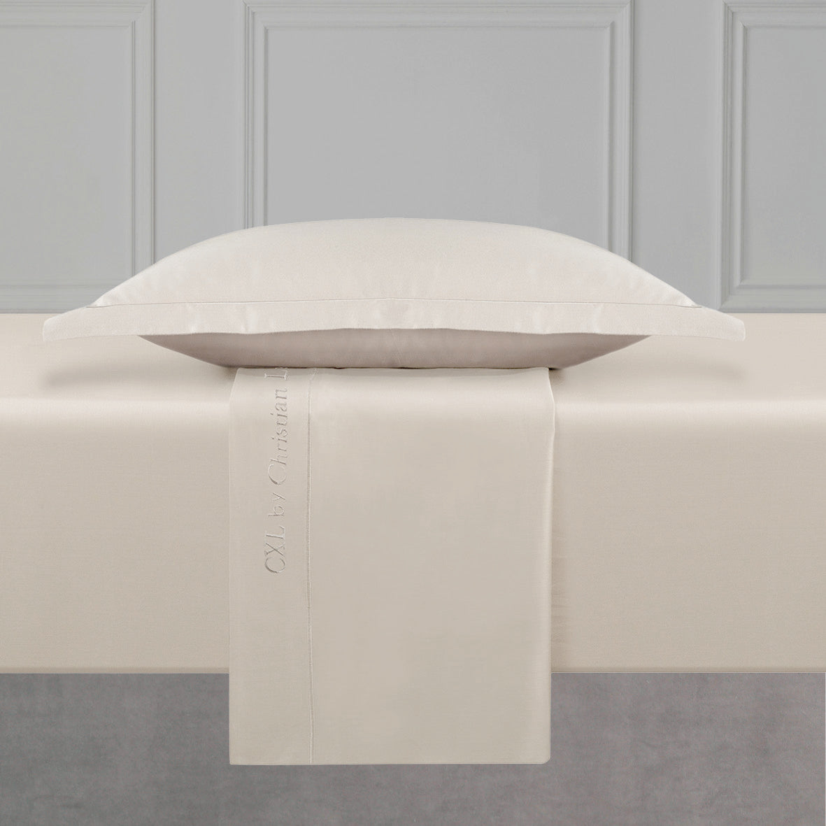 Flat sheet cotton satin Uni 1 baratta - Taupe 05