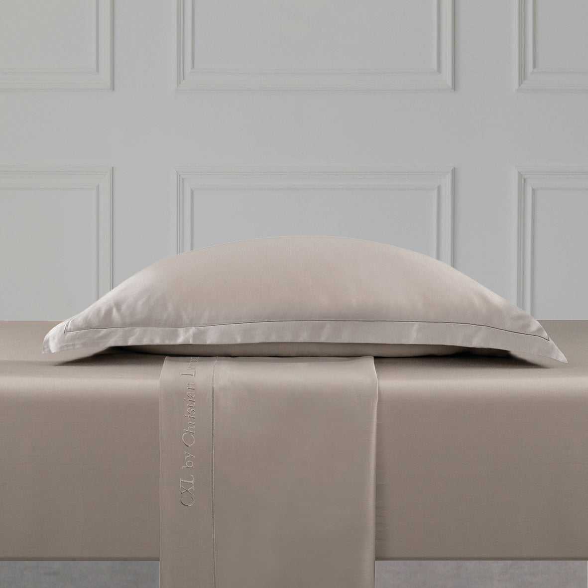 Sheet set cotton satin Uni 1 baratta - Taupe 01