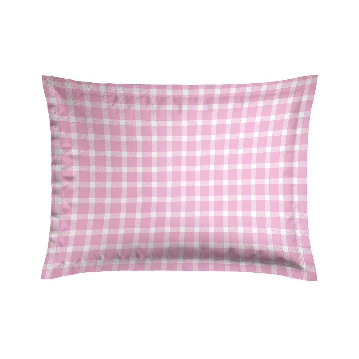 Pillowcase(s) cotton satin - Les Carreaux d'Eléna Pink 2 x (50 x 70 cm)