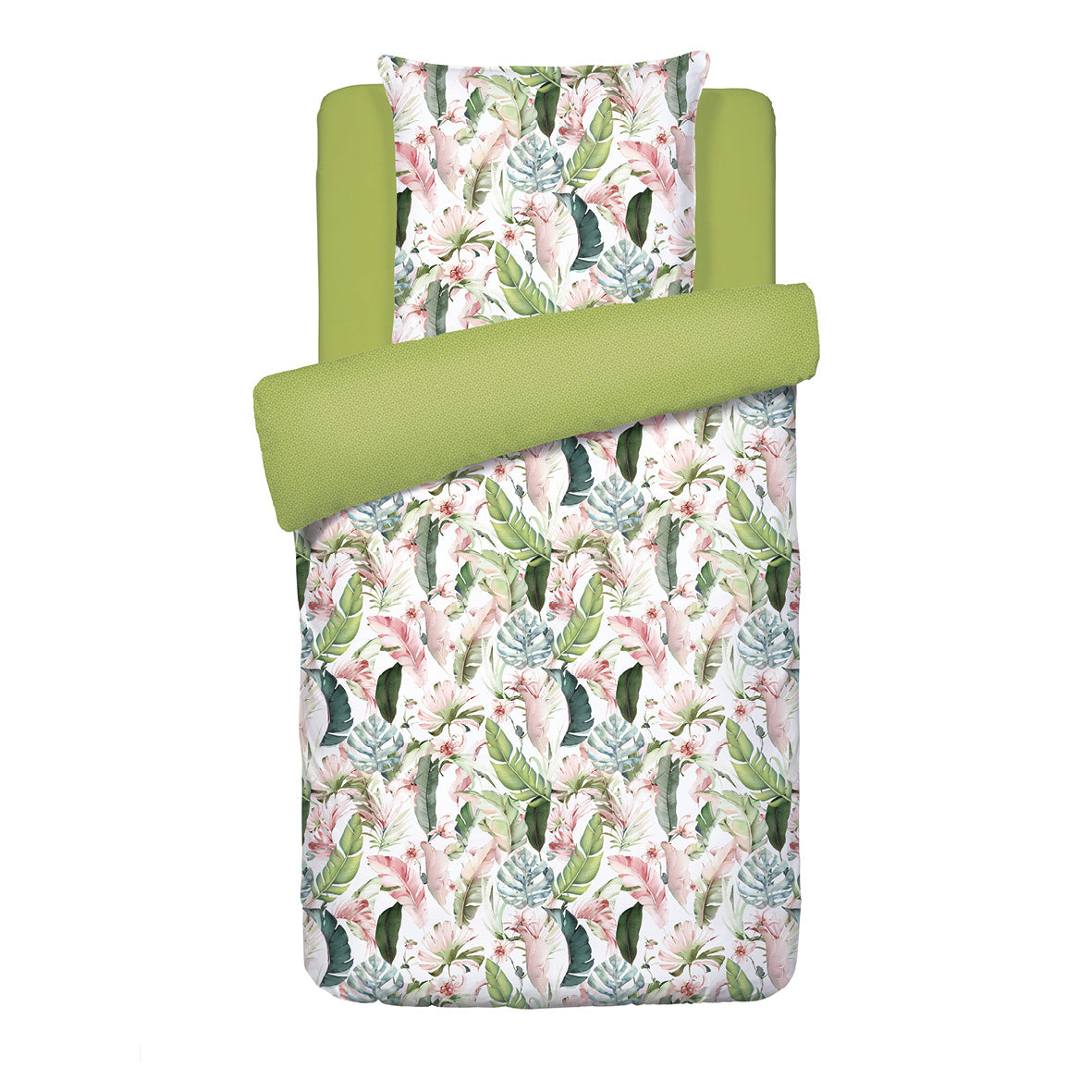 Duvet cover + pillowcase(s) cotton satin - Palma White