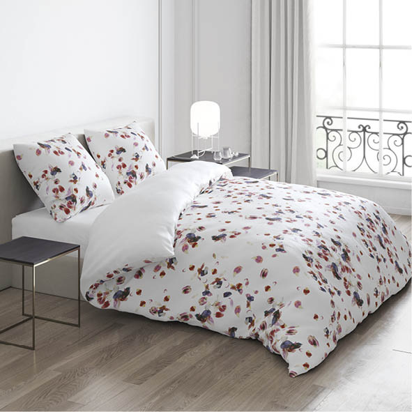 Duvet cover(s) + pillowcase(s) cotton satin - Aurore White