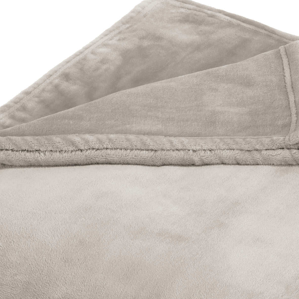 Fleece plaid light grey - 180 x 220 cm