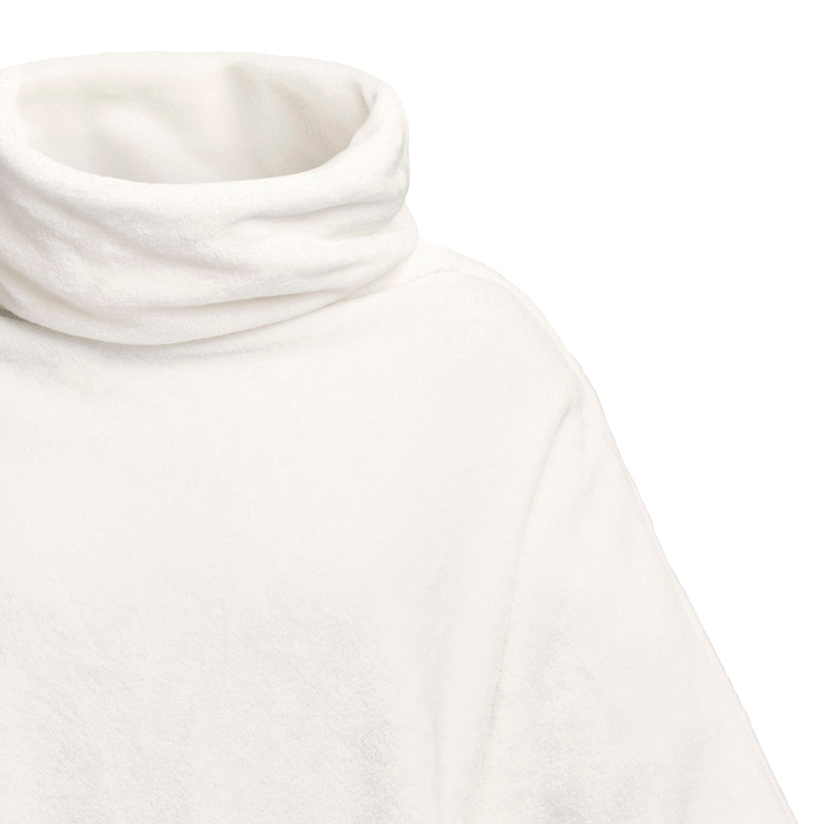Poncho en polaire ultra doux et confortable - Blanc cassé