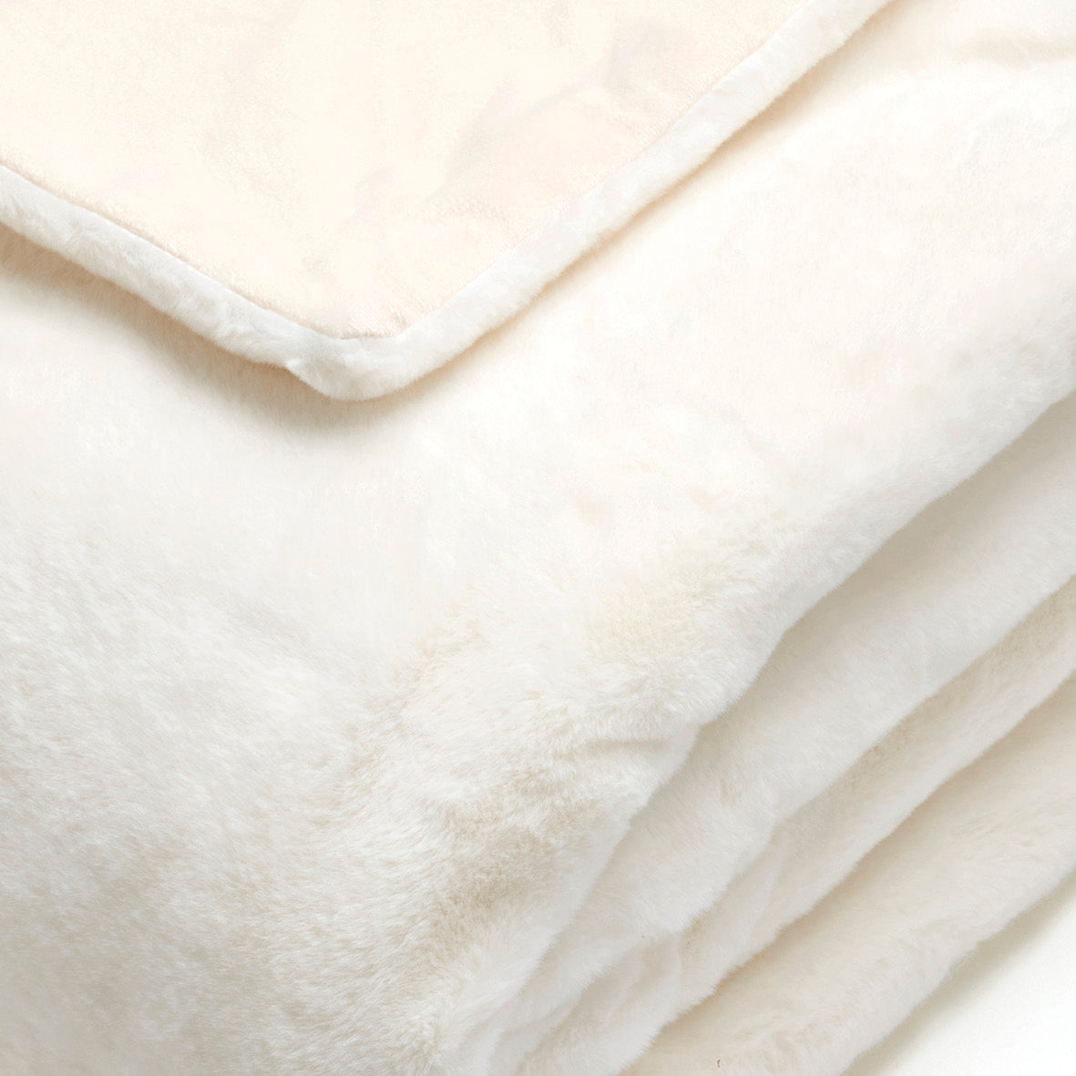 Plaid imitation fourrure Blanc - 130 x 180 cm