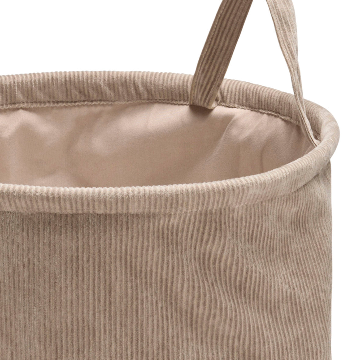 Storage basket corduroy - Taupe - D 31 x H 31 cm