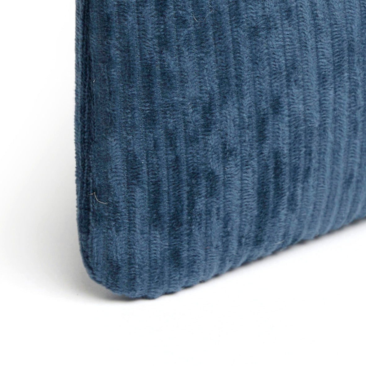 Pochette plate velours côtelé Bleu - 20 x 12 cm