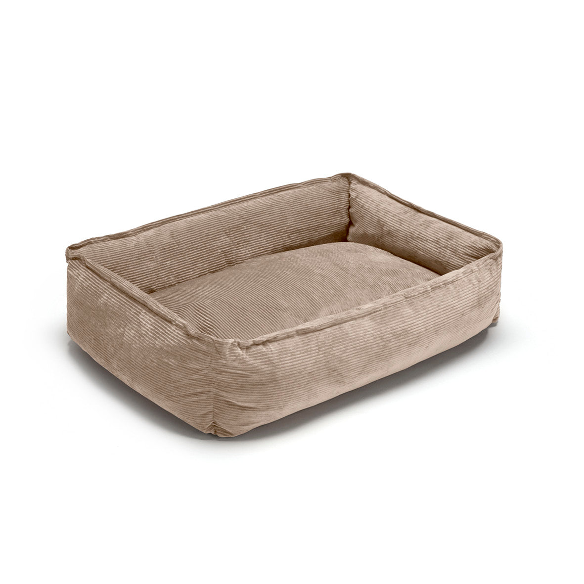 Dog basket corduroy - Taupe 60 x 40 x 18 cm