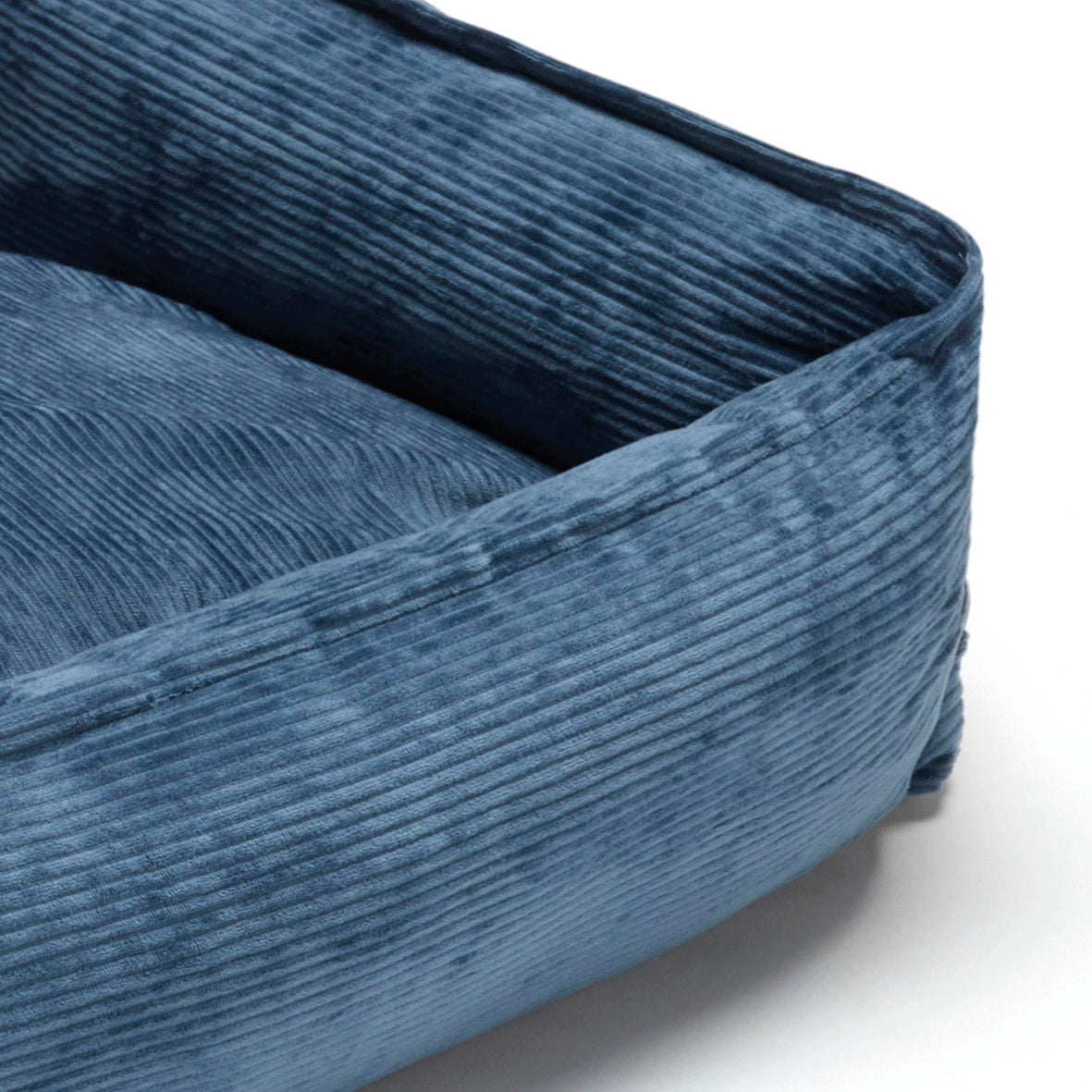 Panier pour chien velours côtelé - Bleu