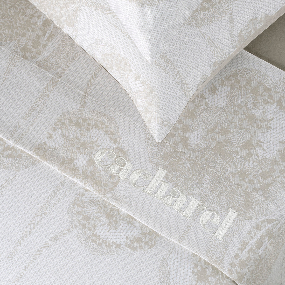 Sheet set cotton satin - Lace Taupe