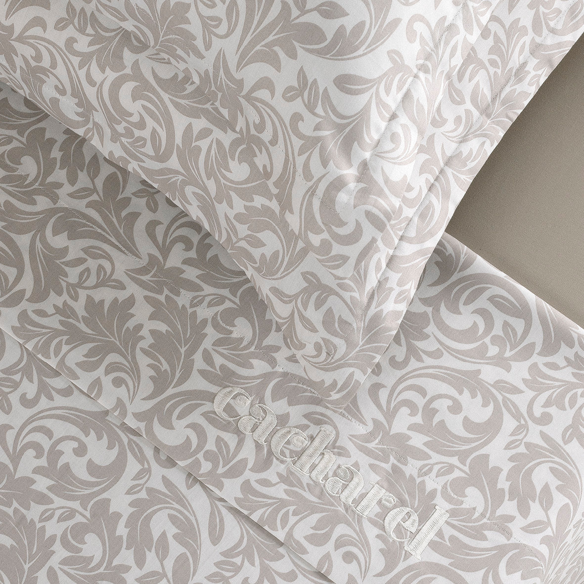 Flat sheet cotton satin - Romanesque Taupe