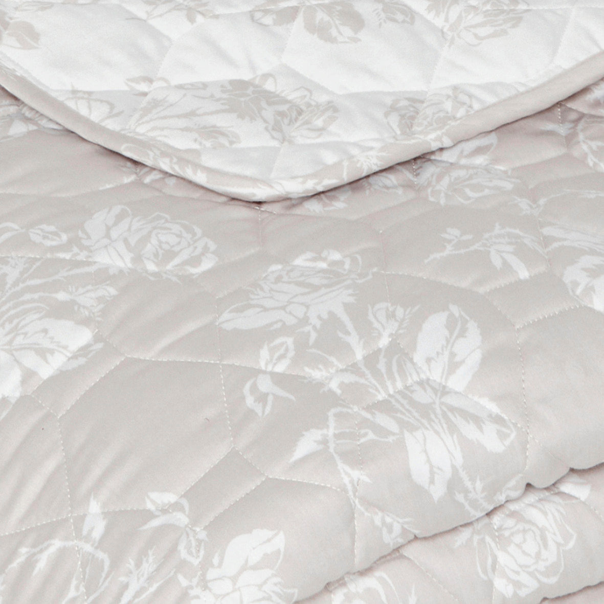 Bedspread - Roses Taupe