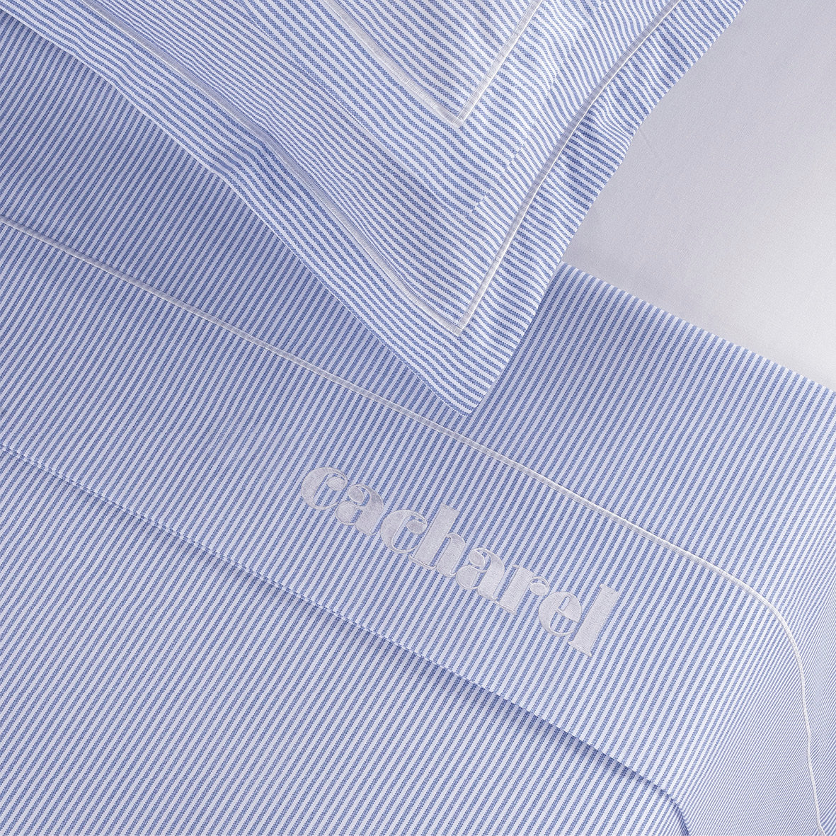 Ensemble de draps satin de coton - Saclay Bleu clair