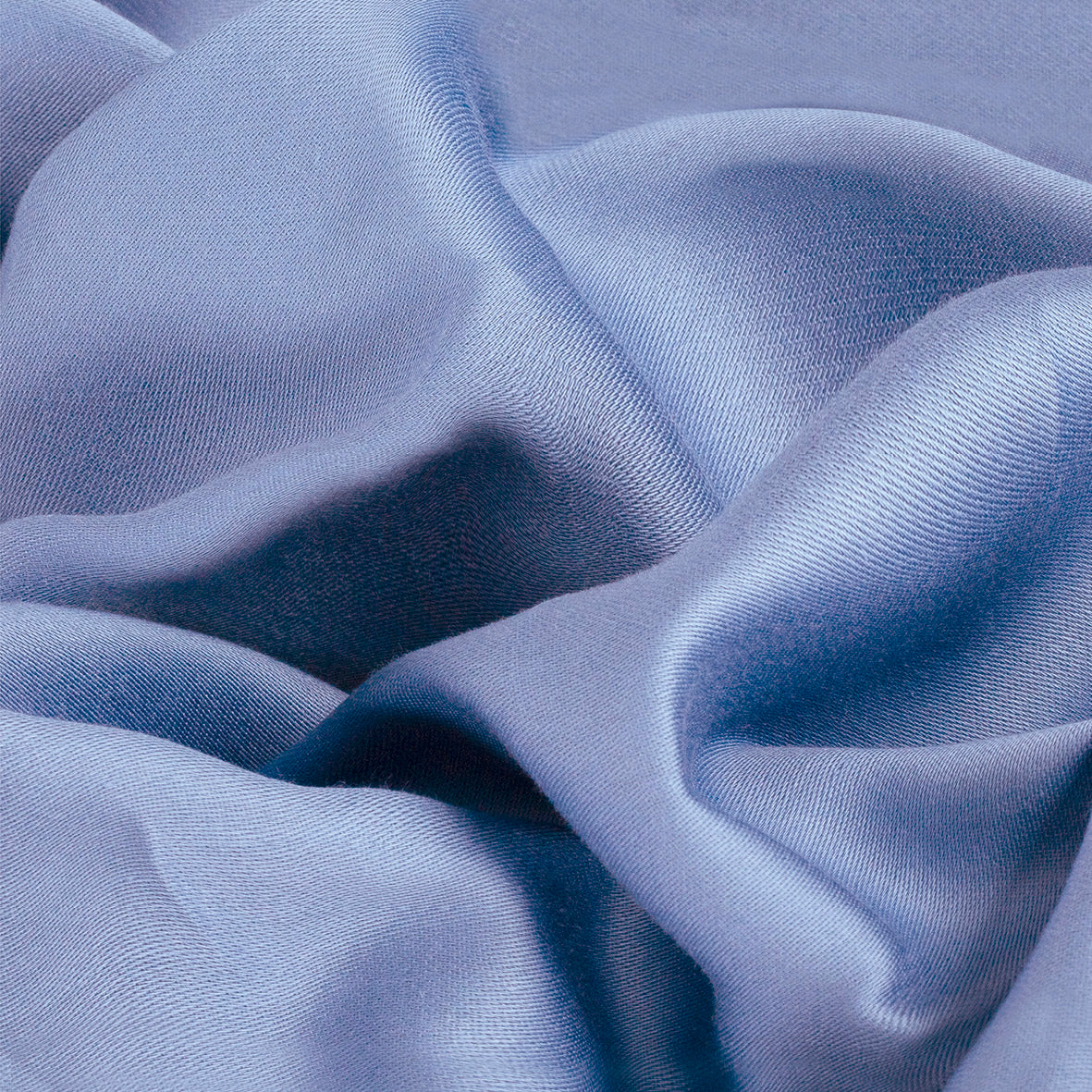 Drap plat satin de coton - Uni 1 baratta Bleu 03