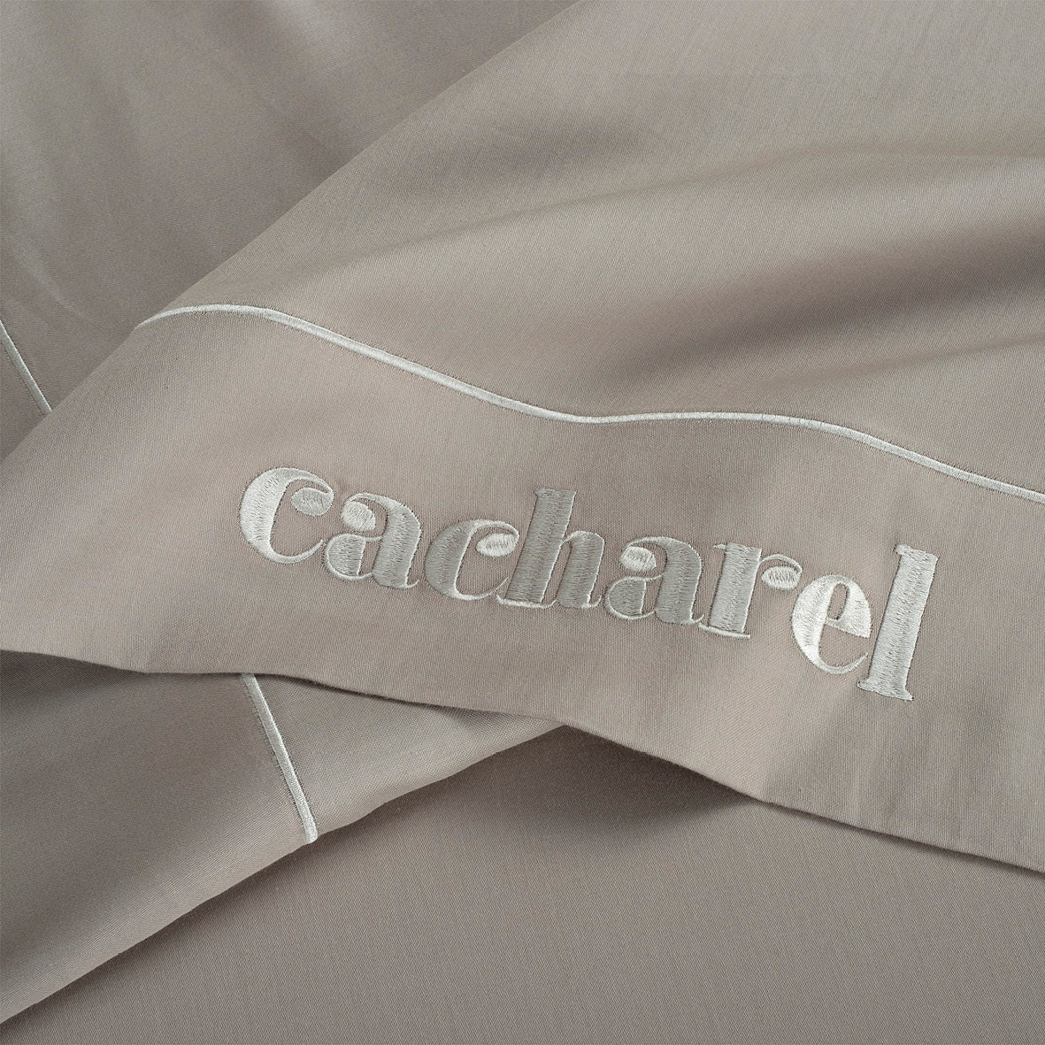 Drap plat satin de coton - Uni 1 baratta Taupe 01