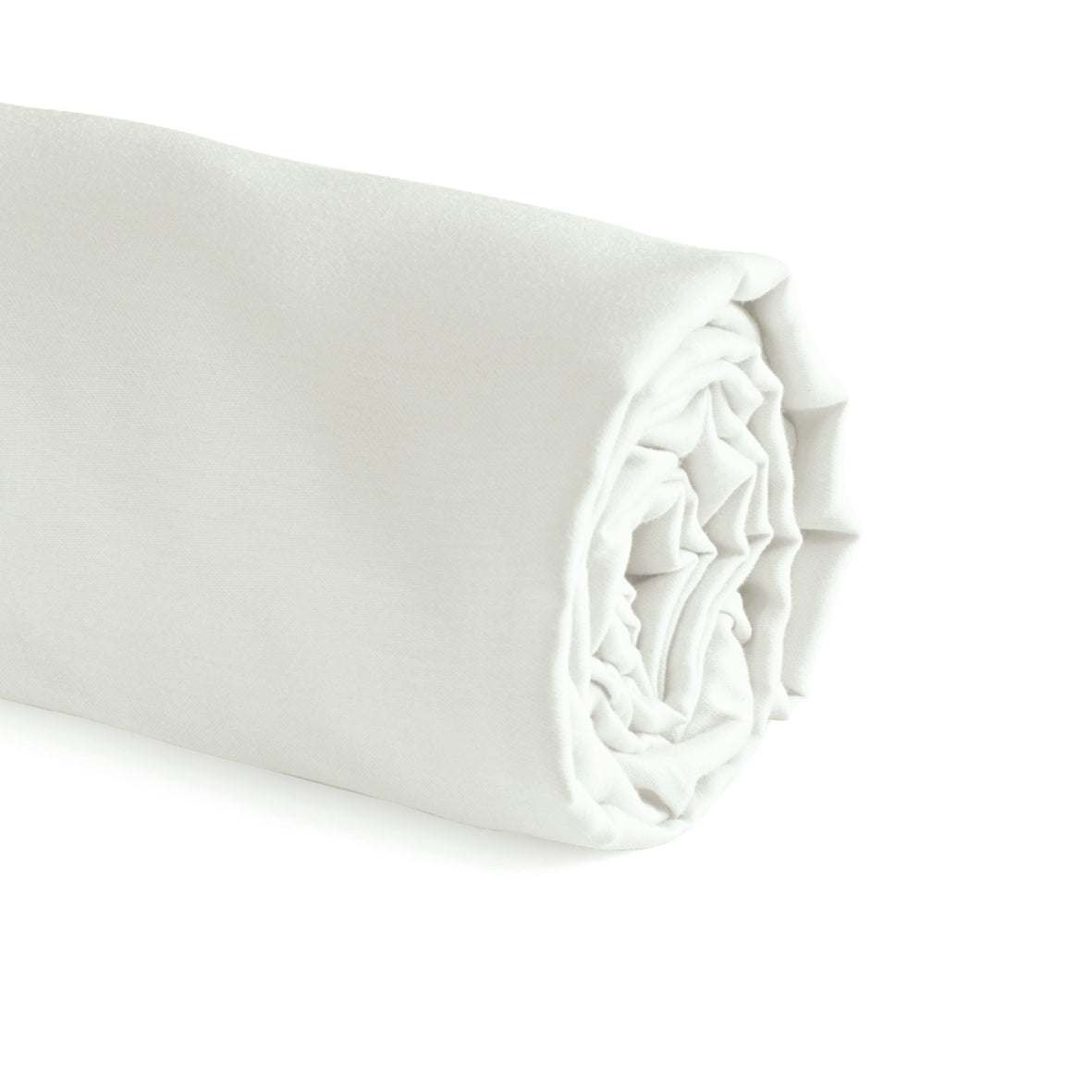 Fitted sheet cotton satin - Uni Thyme Green