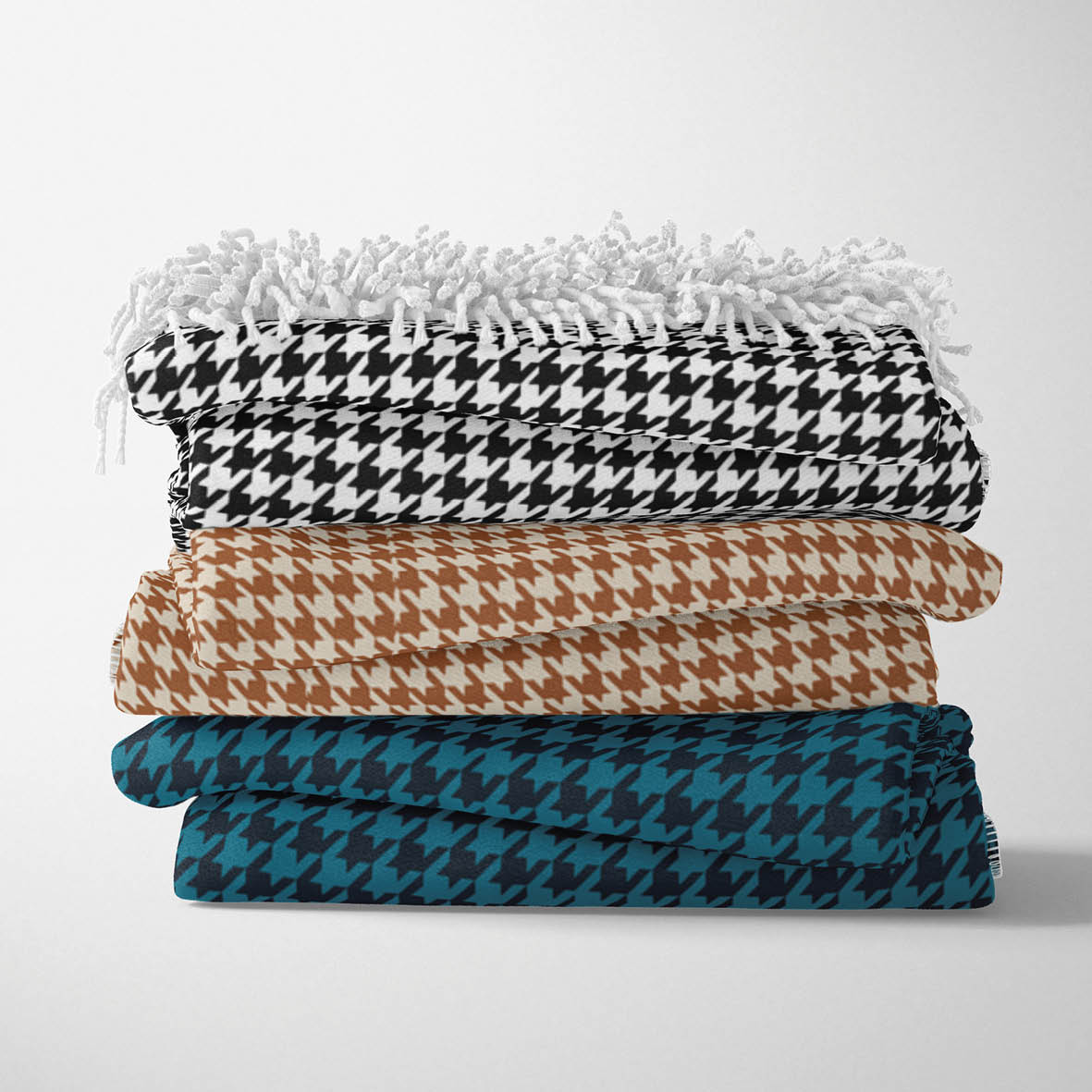 Woven plaid - Pied de Poule Black / White