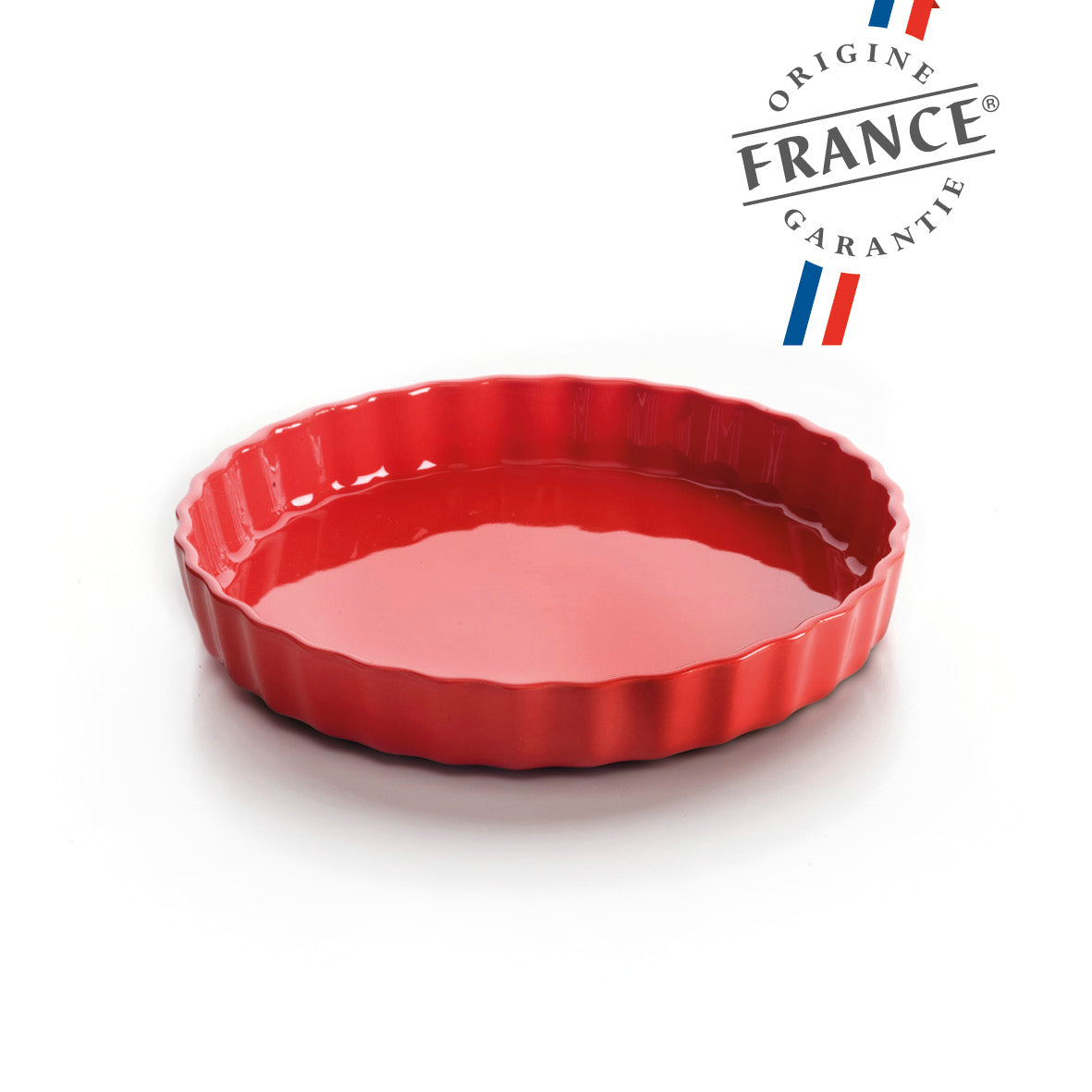 Round pie dish Red