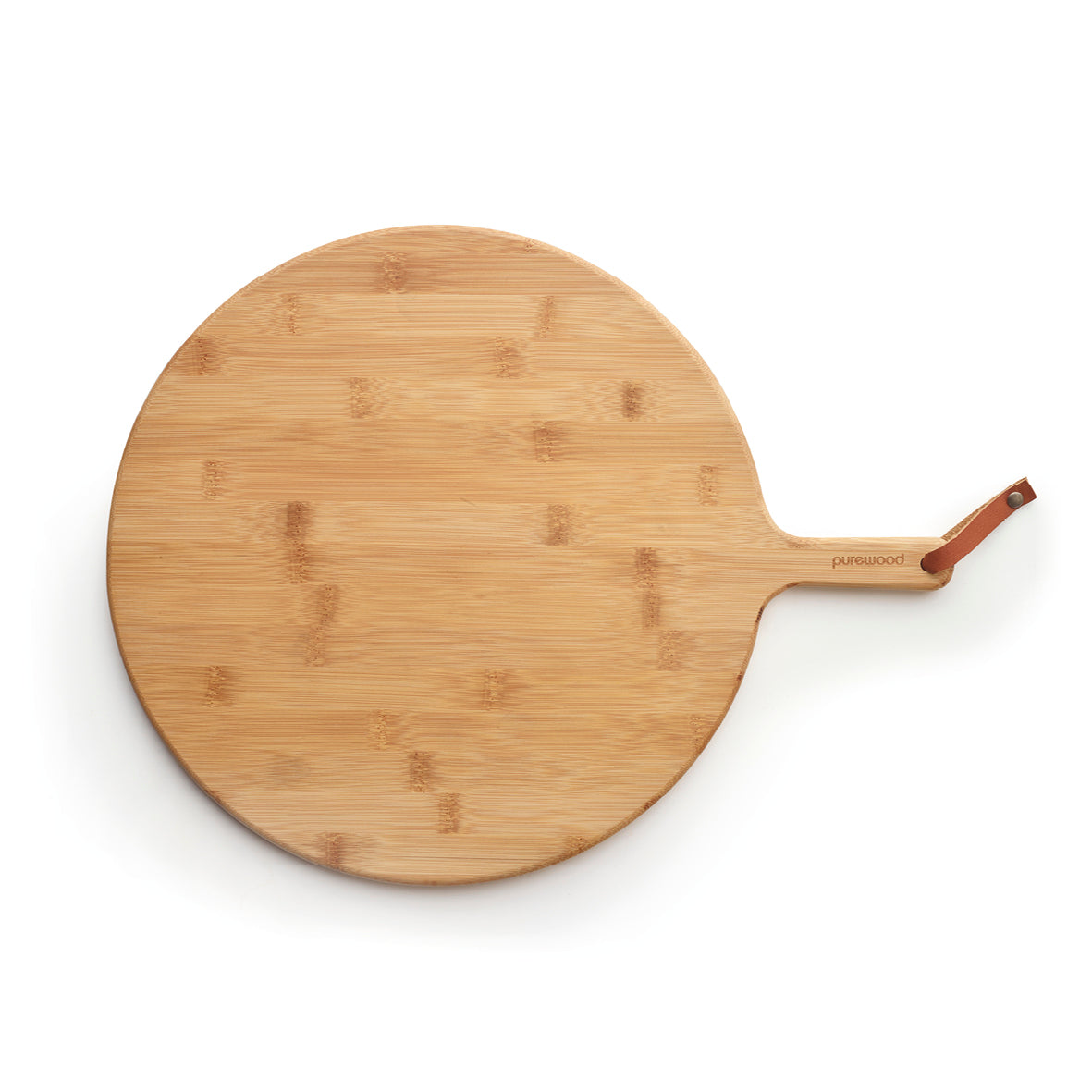Planche à découper ronde avec poignée - Bambou