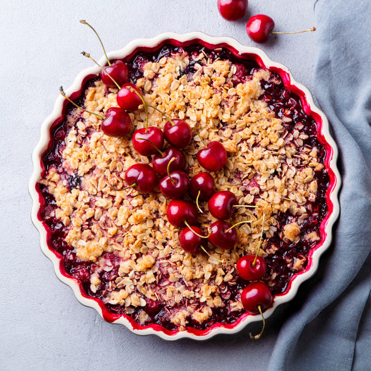 Plat à tarte rond en céramique - blanc
