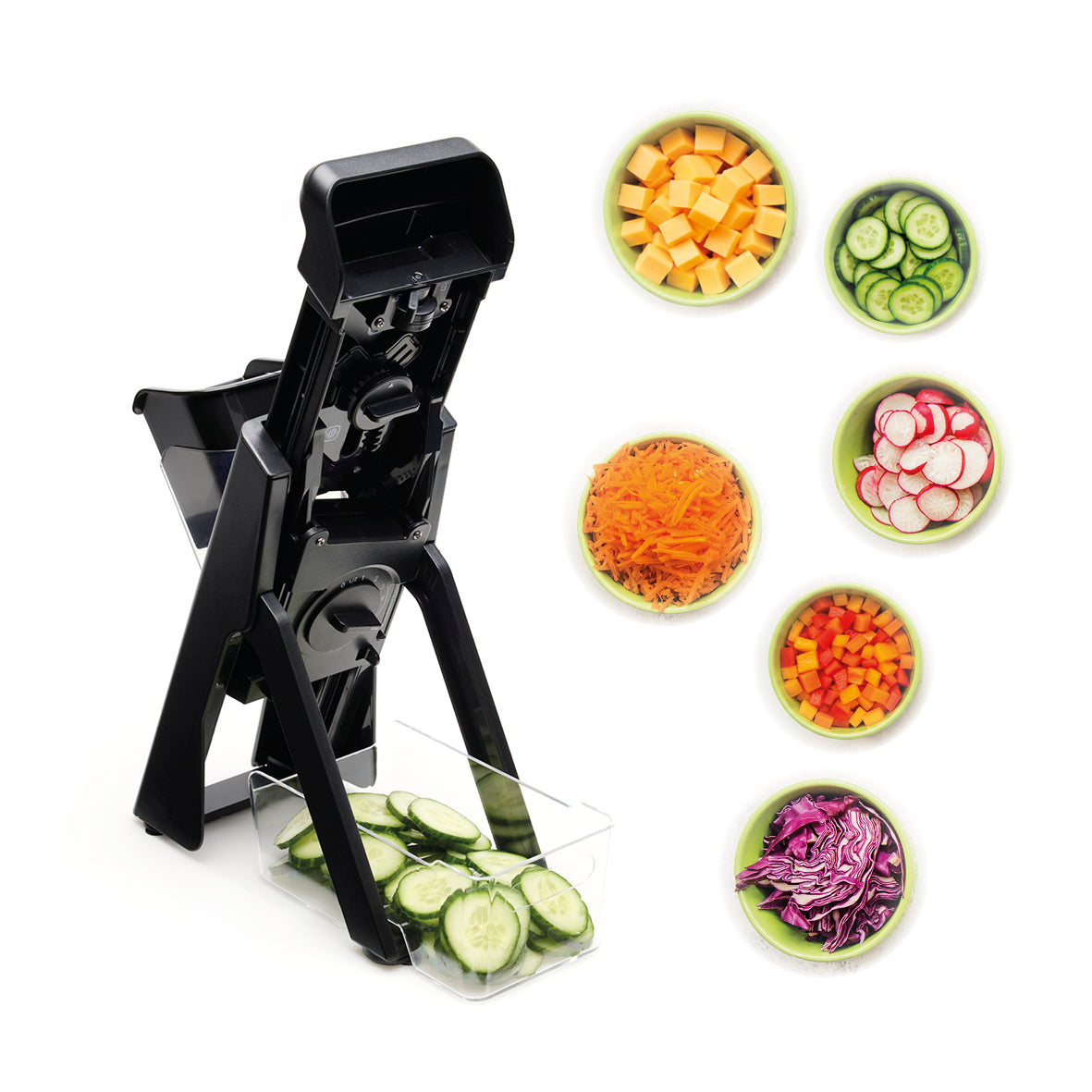 Compact vertical mandoline slicer - Black