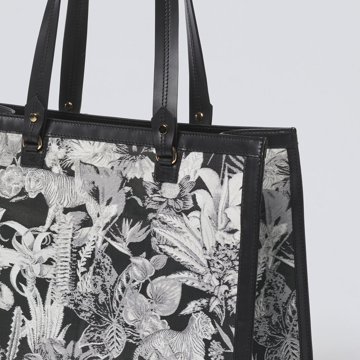 Handbag in jacquard Zanzibar - Apolline Black