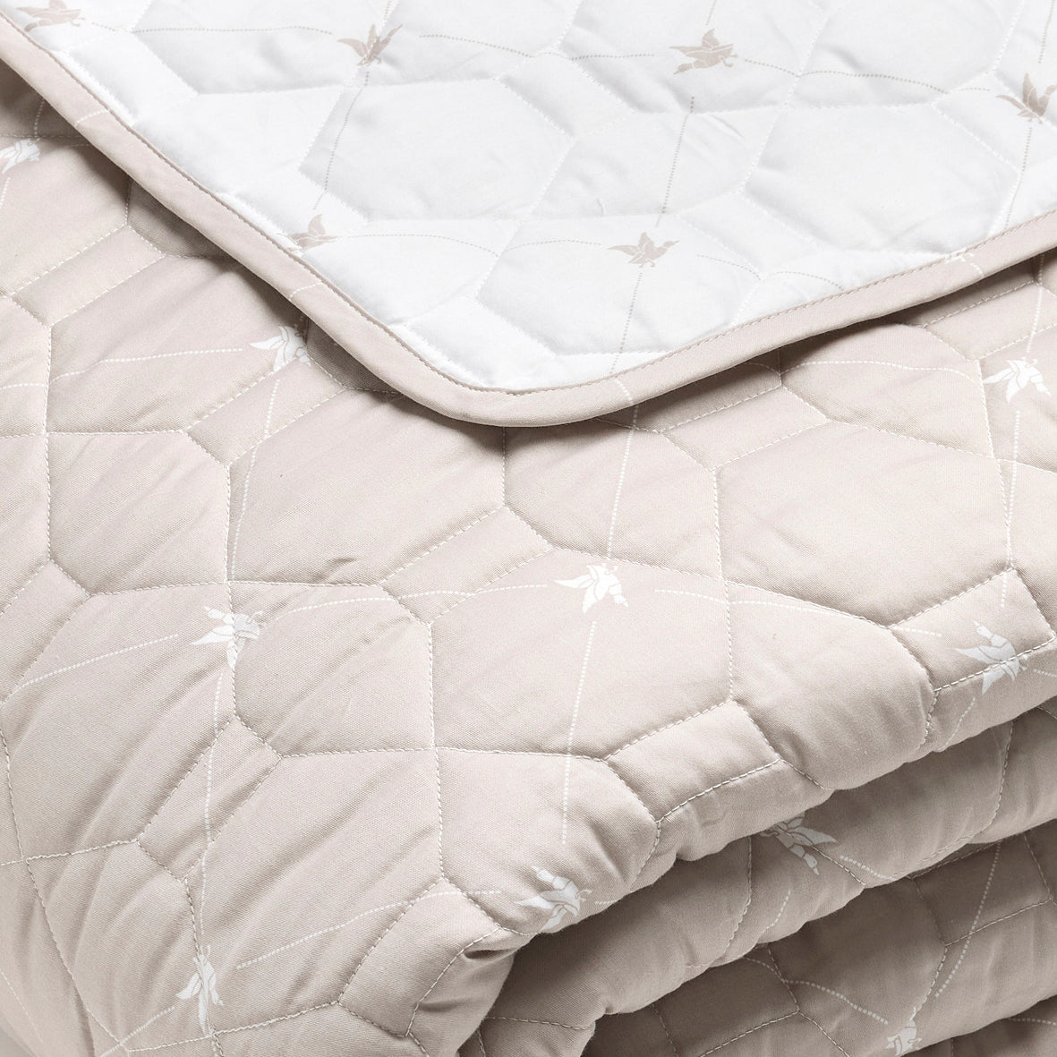 Bedspread XL Canards Taupe - 220 x 250 cm