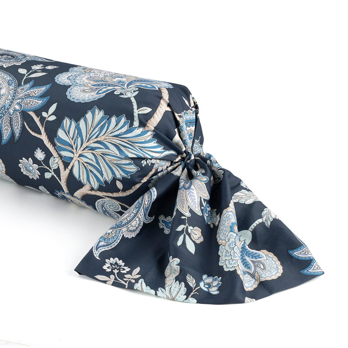Pillowcase(s) cotton satin - Nuit indienne Dark blue 43 x 210 cm