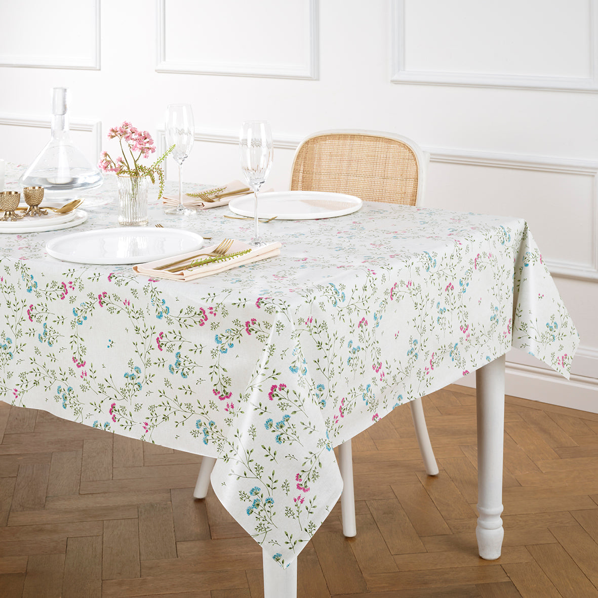 Tablecloth - Pré de fleurs Off-white