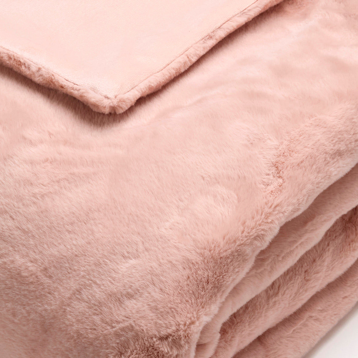 Plaid imitation fourrure Rose clair - 130 x 180 cm