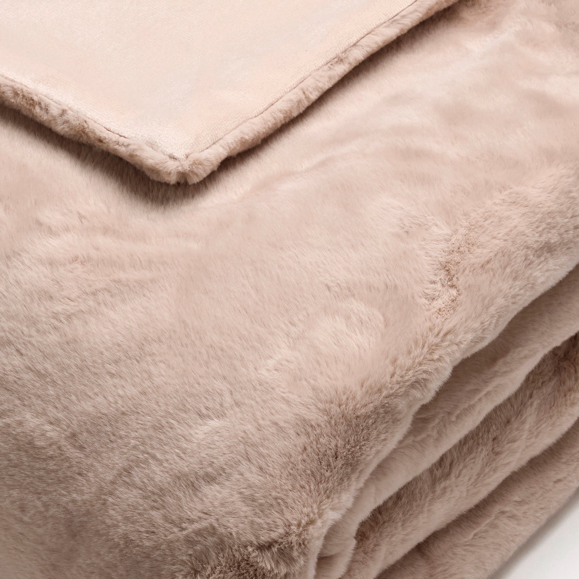 Plaid imitation fourrure Beige - 130 x 180 cm