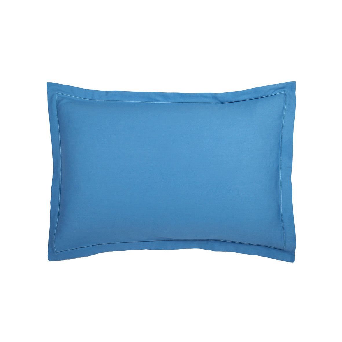 Taie d'oreiller satin de coton - Uni 1 baratta Bleu 05