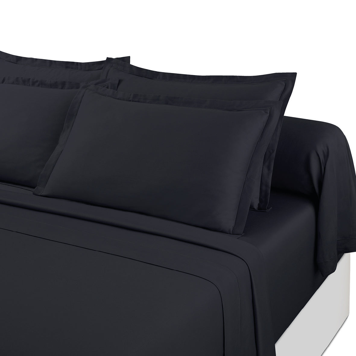 Ensemble de draps satin de coton - Uni 1 baratta Blue 11