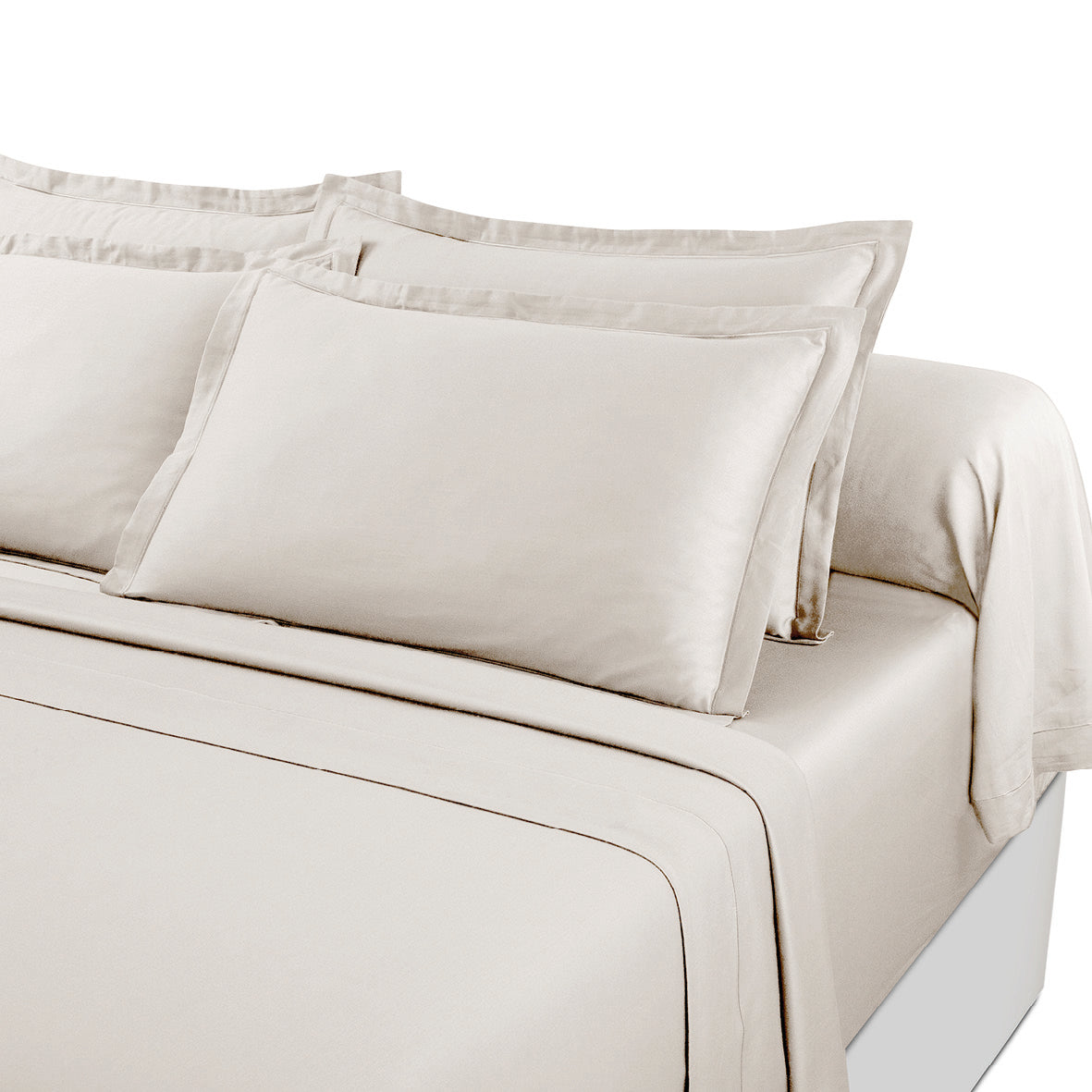Sheet set cotton satin - Uni 1 baratta Taupe 05