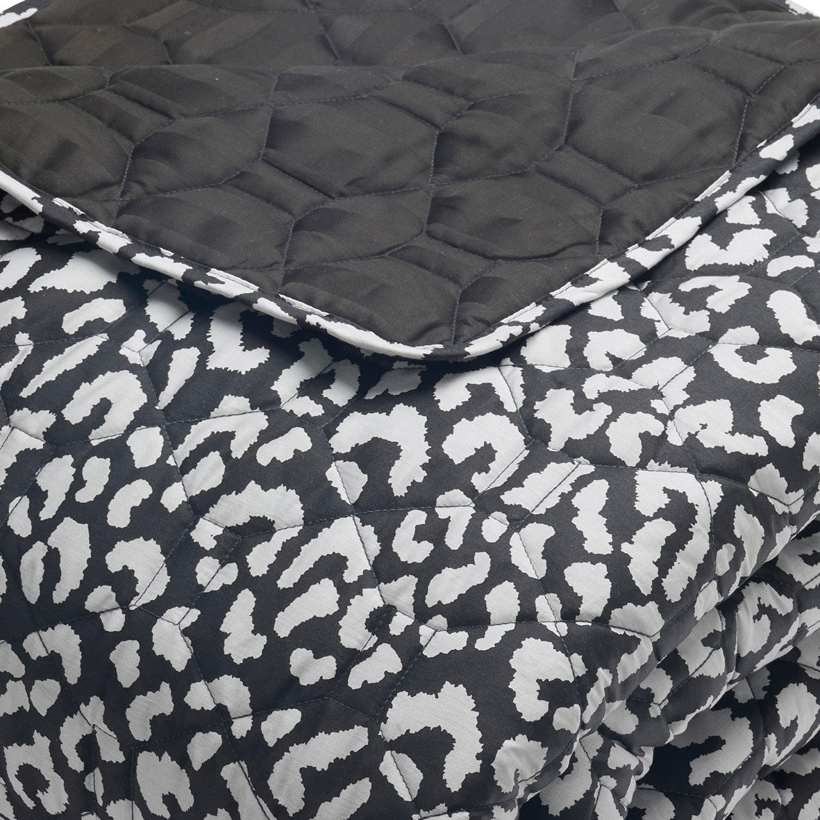 Bedspread cotton satin - Noir fauve Black - 220 x 250 cm