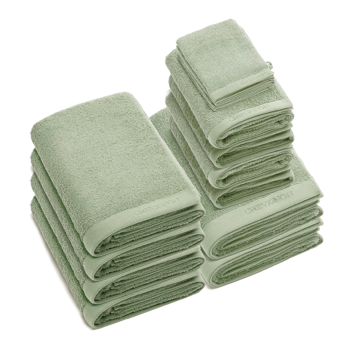 Complete bath linen set combed cotton LT - Lagon - 14 pieces