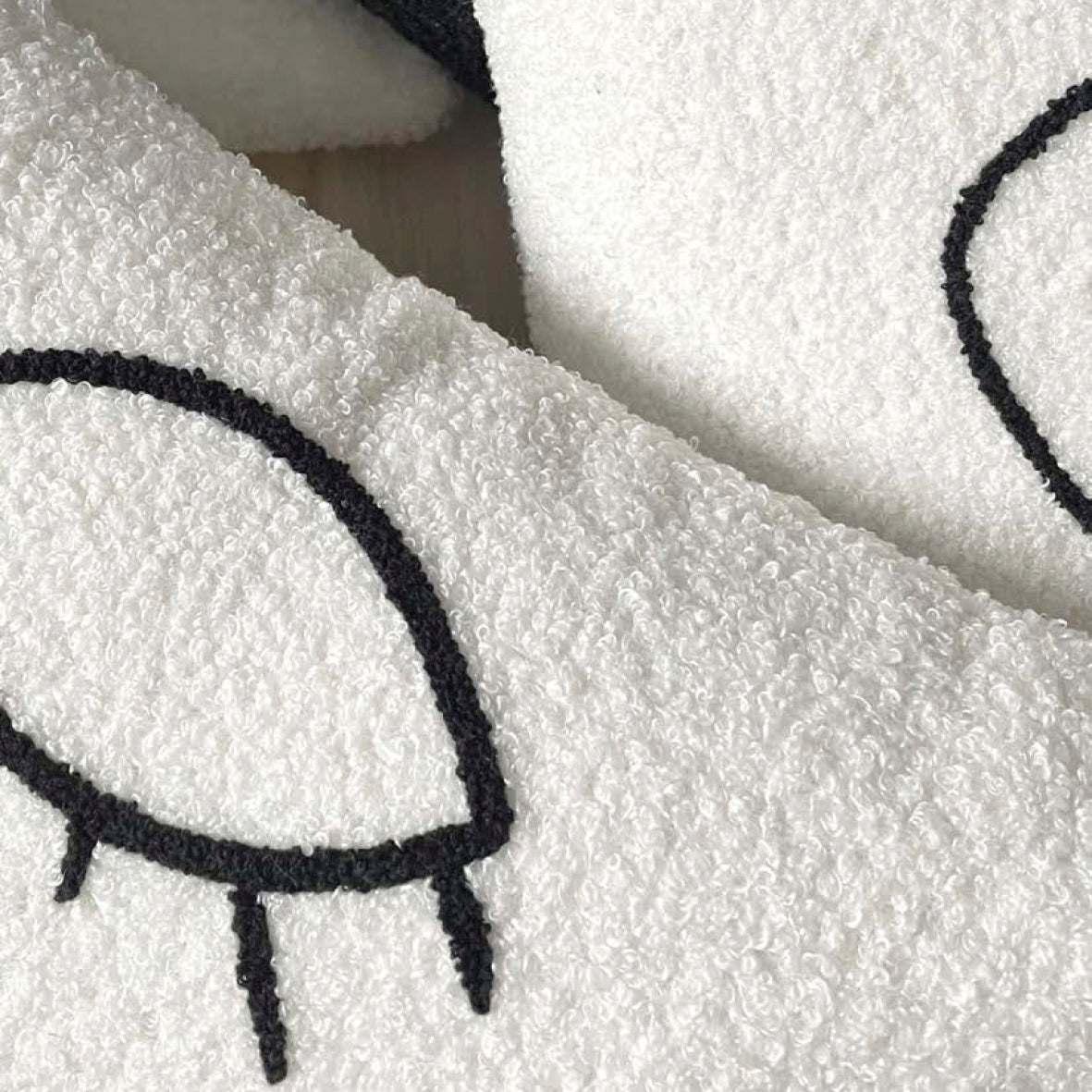 Cushion cover Liam White / Black - 43 x 43 cm