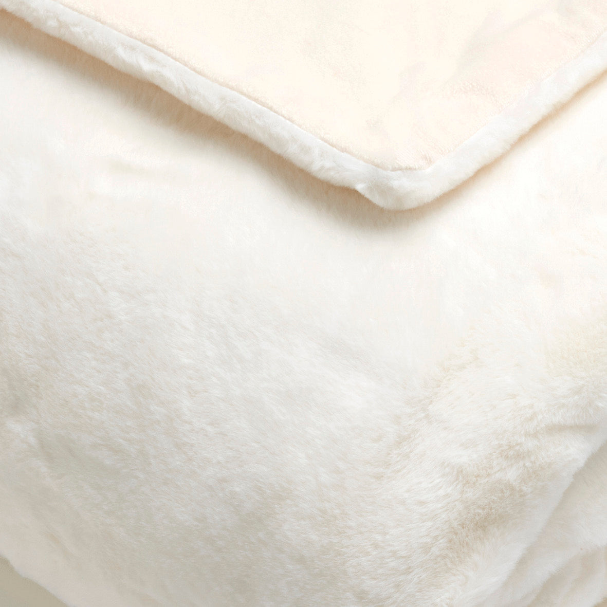 Plaid imitation fourrure - Blanc - 130 x 180 cm