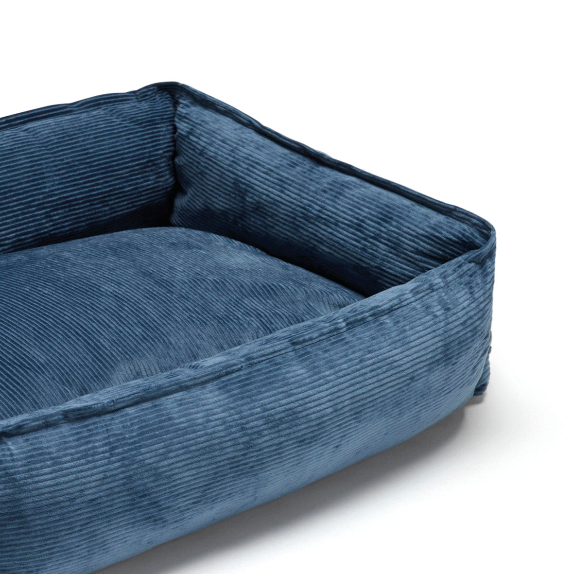 Panier pour chien velours côtelé - Bleu