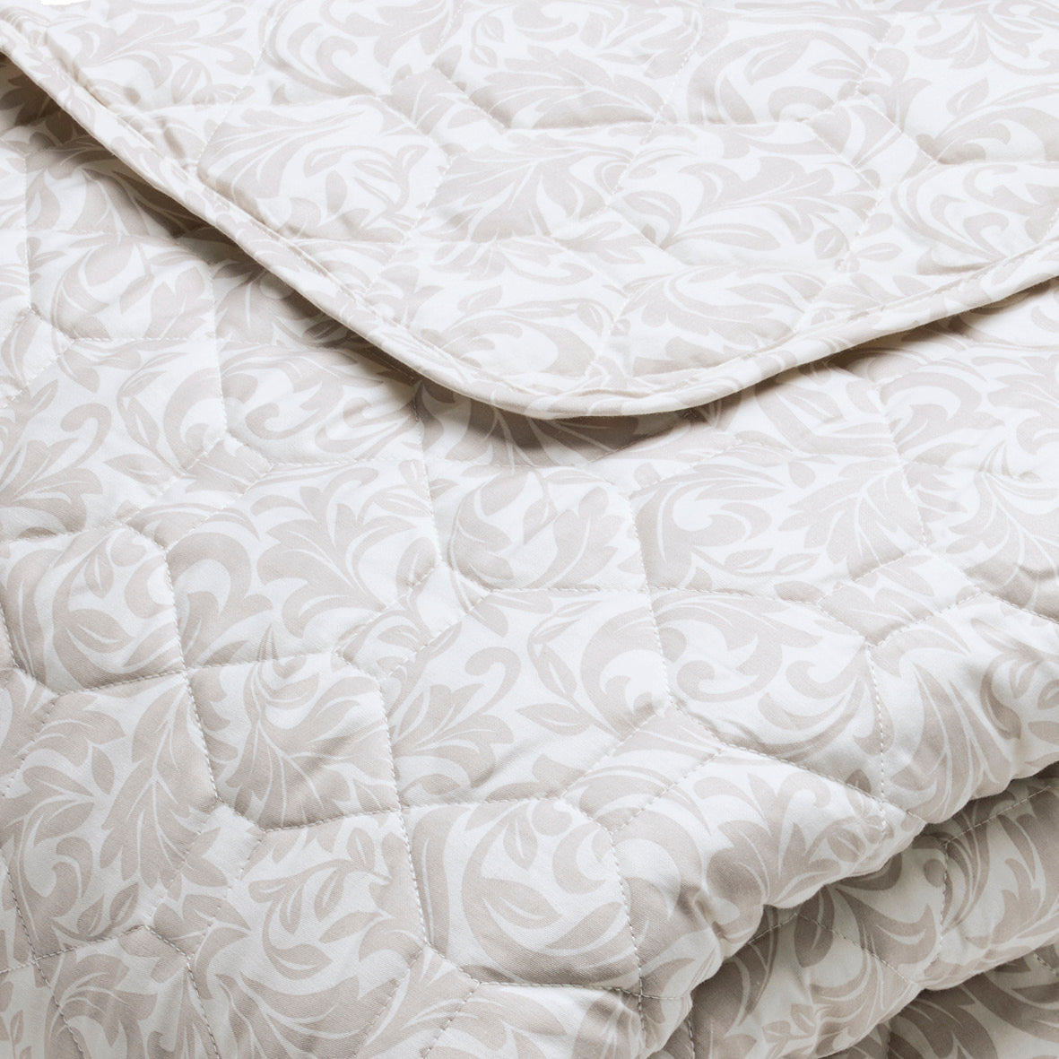 Bedspread XL Damask Floralia Taupe - 220 x 250 cm