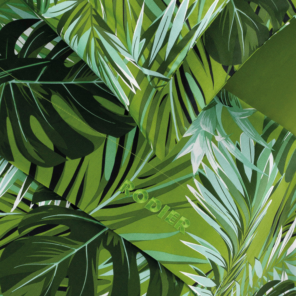 Ensemble de draps satin de coton - Tropical Vert clair