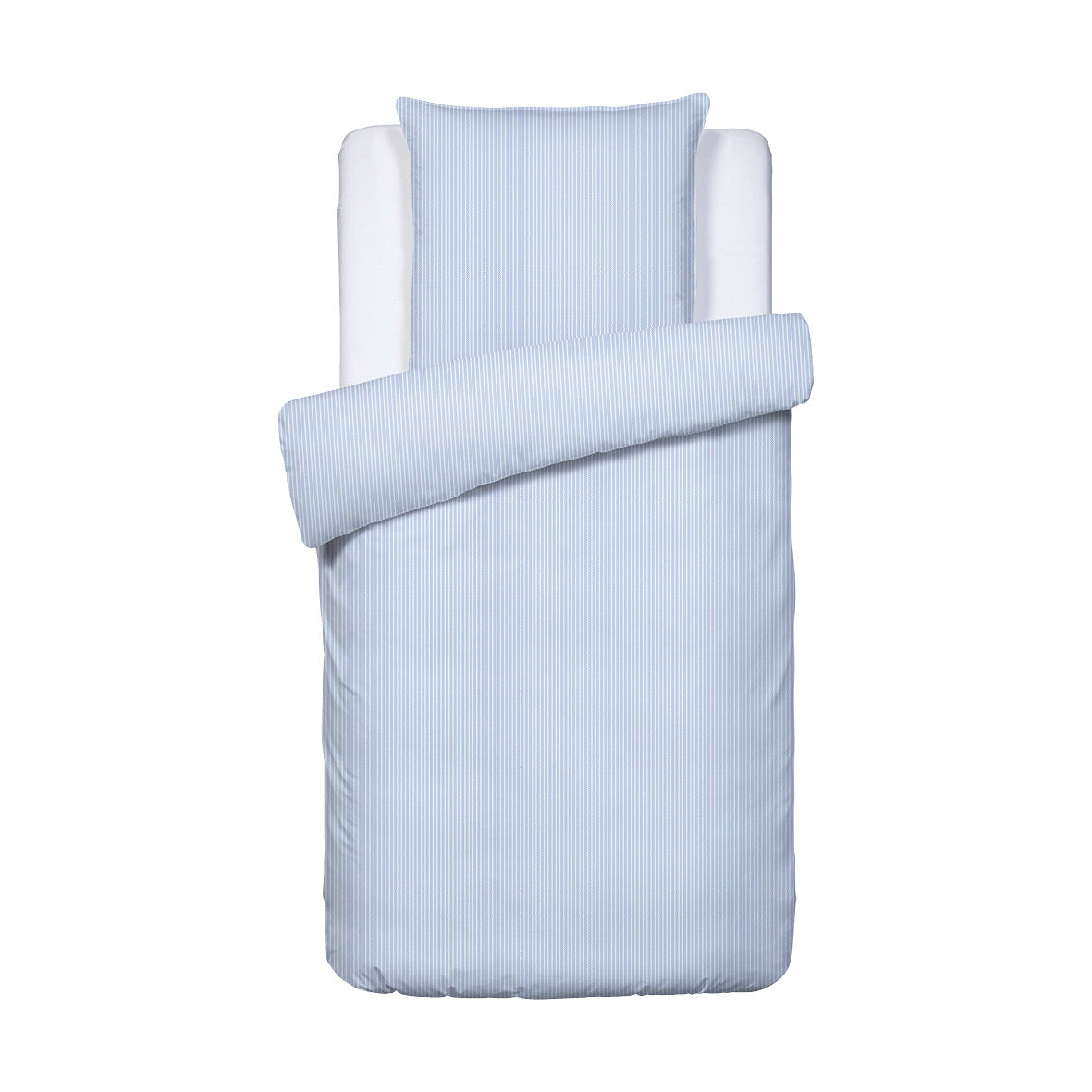 Duvet cover + pillowcase(s) cotton percale - Nantes Light blue