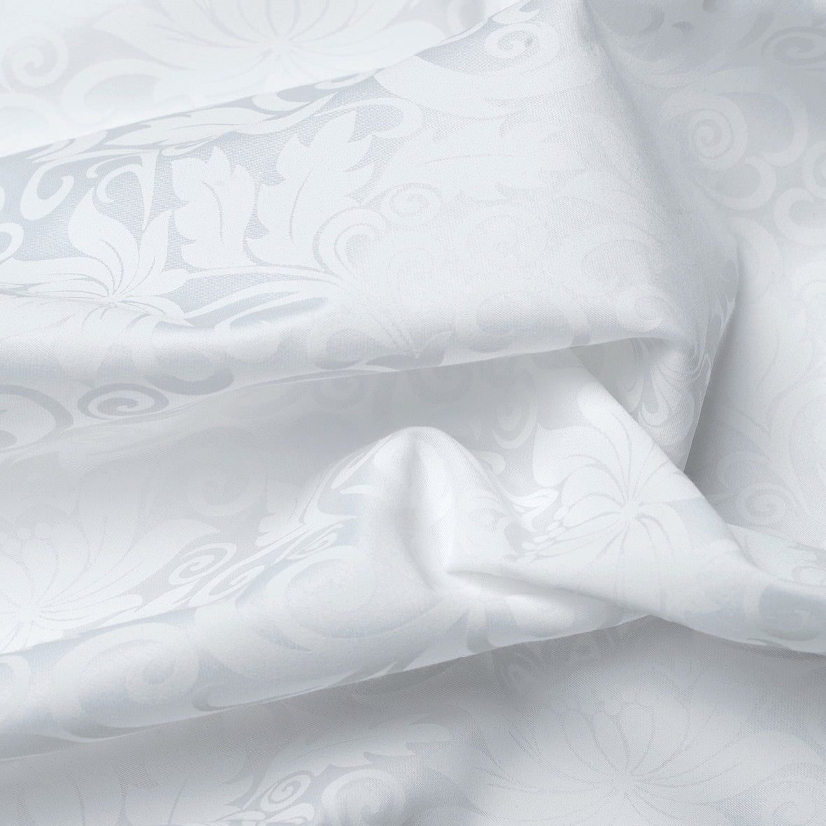 Duvet cover + pillowcase cotton satin - Fleur enchantée White