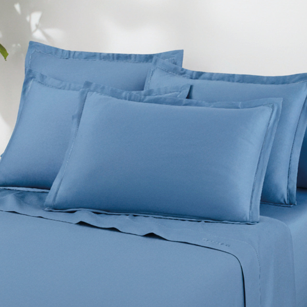 Sheet set cotton satin - Uni 1 baratta Blue 05